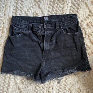 BDG black jean shorts